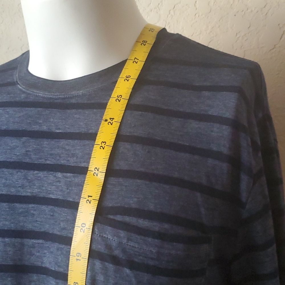 NWT Lucky Brand Venice Burnout, Black/Grey Striped, M, w/pocket - Picture 4 of 14
